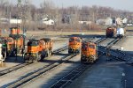 BNSF 6608 sits still...